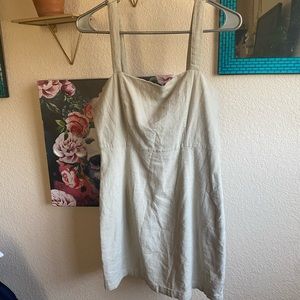 Neutral Forever 21 mini dress/shirt